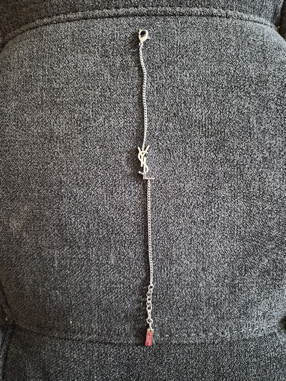 YSL Silver Logo Chain Bracelet - Picture 4 of 6